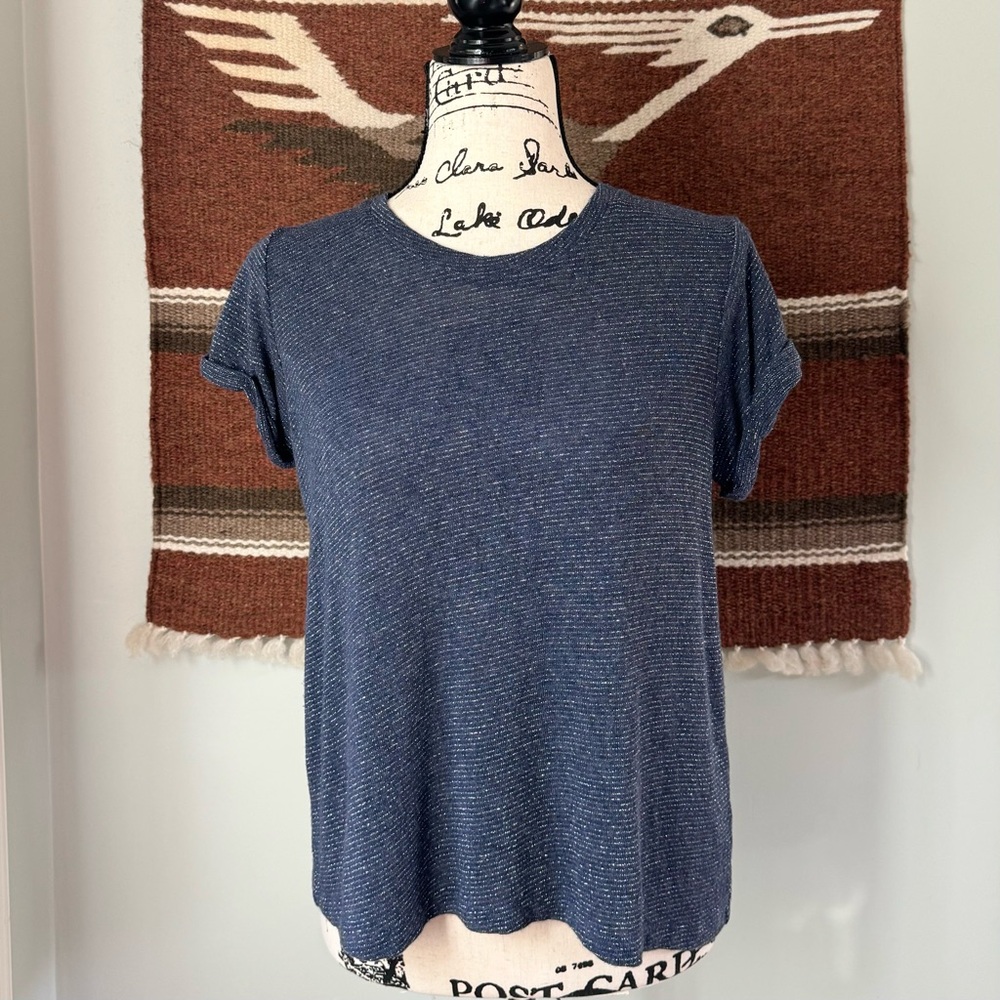 Reformation Sparkle Stripe Knit Top